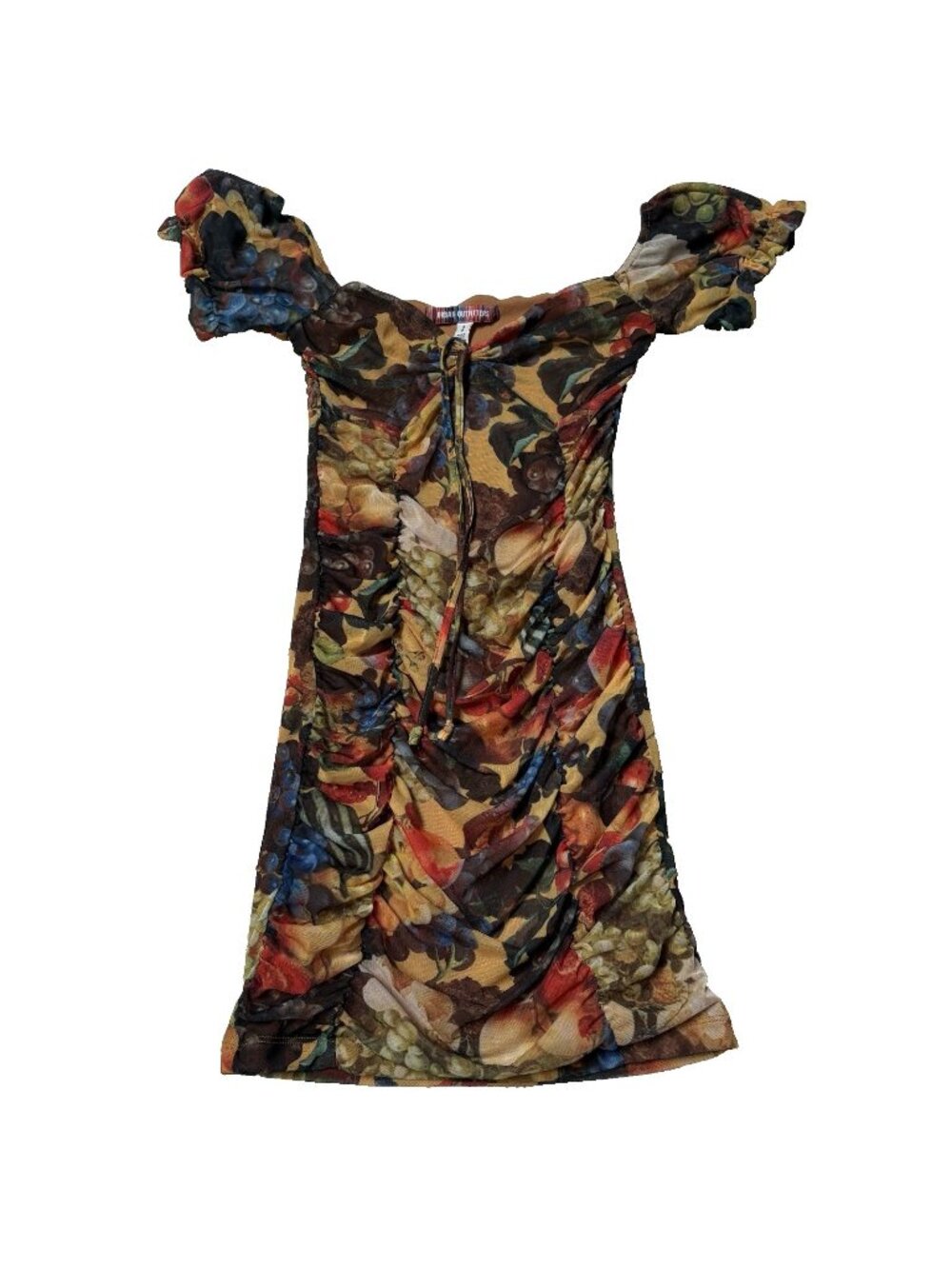Urban Outfitters Dress Women's Size S Floral Print Ruched, Bodycon